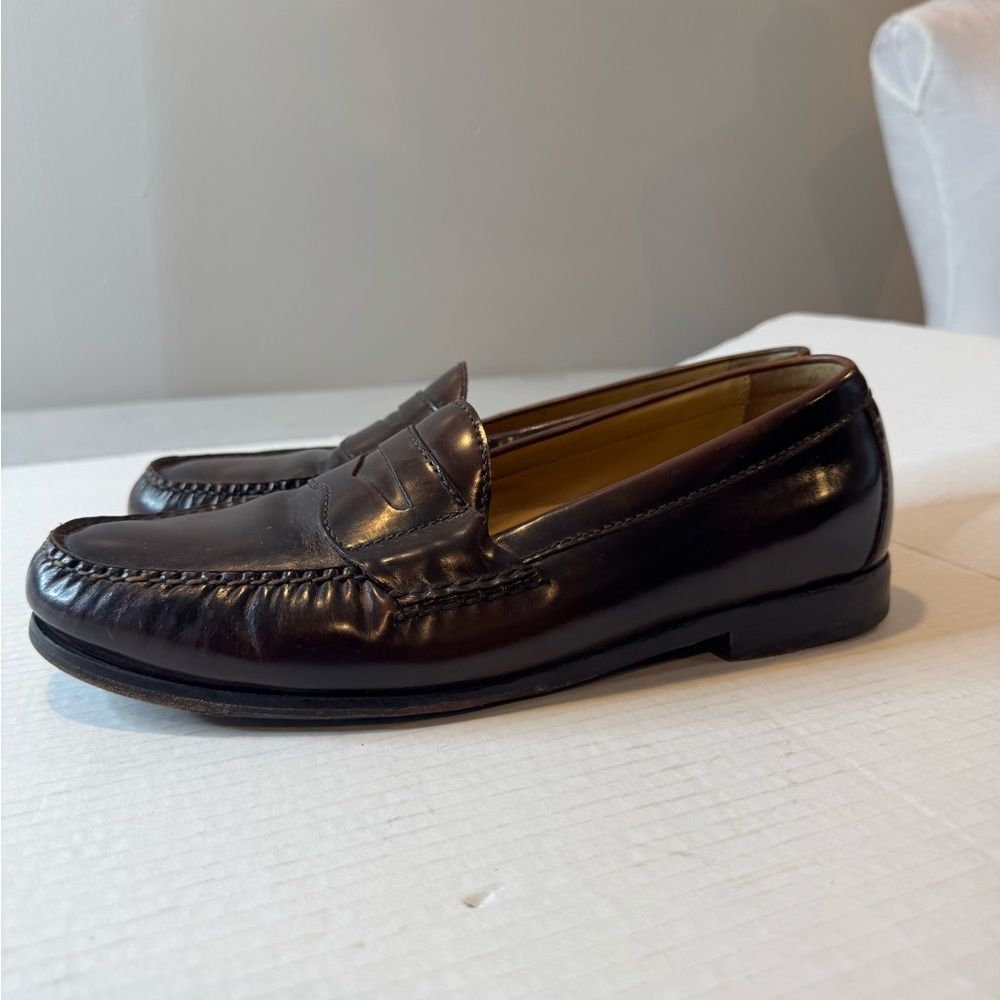 Men’s Cole Haan Leather Penny Loafers Sz 11.5 M Leather Soles Burgundy Cordovan